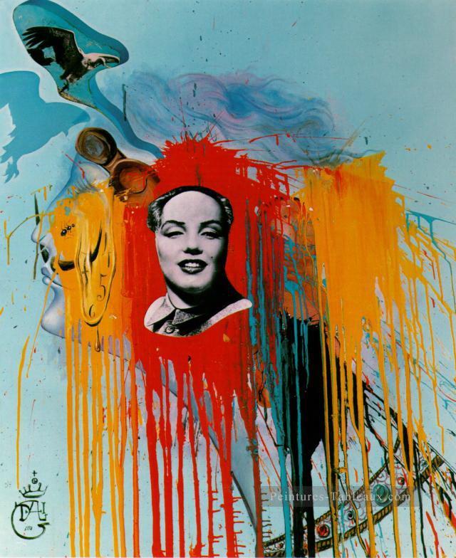 Self Portrait Photomontage avec le célèbre Mao Marilyn que Philippe Halsman a créé au souhait de Dali Salvador Dali Peintures à l'huile